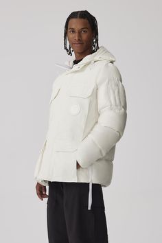 The Paradigm Expedition Parka reimagines one of our most iconic silhouettes in two best-selling fabrics for a modern, mixed-media style. It features an adjustable down-filled hood with a removable brim for optimal protection on extreme days and an interior drawcord at the waist for a customized fit and added warmth. Journey Boots, Puffer Jacket Men, Men Parka, Luxury Outerwear, Baby Outerwear, Mens Parka, Snow Pants, Extreme Weather, Black Label