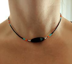 Cheap Black Choker With Colorful Beads, Cheap Festival Necklace With Black Beads, Cheap Southwestern Style Jewelry With Black Beads, Cheap Southwestern Style Black Beads Jewelry, Mens Beaded Necklaces, Diy Collier, Pearl Jewelry Design, Crystal Bridal Earrings, Beaded Necklace Diy