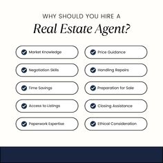 the real estate agent's checklist for selling property to someone else in their area