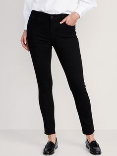 FITS: Snug from hip to thigh, skinny from knee on down.  SITS: Right below your belly button.  THE FEEL: Just-perfect stretch for your 9 to 9 lifestyle.  THE DEAL: That not-so-skinny jean that fits juuust-right.  BUT WAIT, THERE'S MORE: Due to a labe Jeans For Women, Jack Black, The Deal, Mid Rise Jeans, Bottom Clothes, Belly Button, Mid Rise, Old Navy, Black Jeans