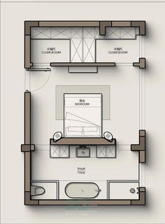 the floor plan for a small bathroom