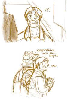 some sketches of the characters in disney's animated movie