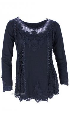 Gothic Lace Tops For Fall, Gothic Lace Top For Fall, Gothic Tops With Lace Trim For Fall, Elegant Fitted Lace Top With Crochet Trim, Fitted Long Sleeve Blouse With Crochet Trim, Fitted Cotton Lace Tops With Crochet Trim, Fitted Bohemian Lace Top With Lace Sleeves, Fitted Cotton Lace Blouse With Lace Trim, Fitted Gothic Lace Top With Lace Trim