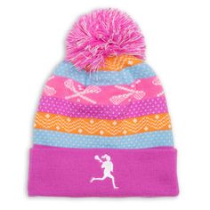 Calling all lax girls! Our Lacrosse Knit Hat - Lax Girl Fair Isle is the perfect accessory to showcase your love for the game in style. The combination of the classic Fair Isle pattern and the cozy fabric keeps you warm and fashionable on and off the field. With its vibrant colors and playful pom pom, this beanie is a definite game-changer. So grab your stick, put on this beanie, and let your skills and style shine on the lacrosse field! Playful Pink Beanie, Playful Pink Beanie, One Size Fits Most, Playful Pink Beanie (one Size Fits Most), Lax Girl, Lacrosse Field, Lax Girls, Fair Isle Pattern, Pom Pom Hat, Shine On