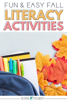 Check out these fun and easy literacy activities that are guaranteed to get your students reading and writing this fall! The literacy centers are a great way to get kindergarten and 1st grade students reading and writing as you work with small groups. You'll also want to add some of these fall read-alouds to your classroom library. Students can practice letter sounds, rhyming words, high-frequency words, CVC words, and so much more with the low-prep literacy centers! Fall Themed Literacy Night, Autumn Literacy Activities, Fall Literacy Night Activities, Fall Library Activities, Fall Literacy Night, Kindergarten Library Activities, Thanksgiving Elementary, Language And Literacy Activities