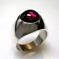 Mens Heavy Solid  Sterling Silver Round Ruby Ring Ruby Mens Ring, Ruby Ring Silver, Mens Ruby Ring, Men Rings, Ring Ruby, Men Ring, Mens Ring, Sterling Silver Mens, Engraved Jewelry