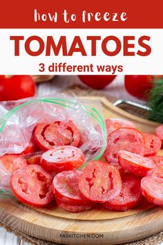 An easy guide on how to freeze tomatoes in three simple ways. Perfect for anyone looking to preserve tomatoes and enjoy them year-round. #FreezingTomatoes #KitchenHacks #FoodStorage Preserving Tomatoes Frozen, Using Frozen Tomatoes, Tomato Preservation, Tomato Ideas, Harvesting Garden, Freezing Produce