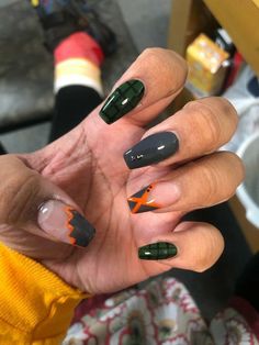 Bakugou Nails Art, Bakugo Nails, Anime Nails, Grunge Nails, Cute Acrylic Nail Designs, Simple Acrylic Nails, Summer Acrylic Nails, Short Acrylic Nails Designs, Dream Nails