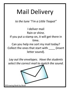 an envelope with the words mail delivery written in black and white, on top of it