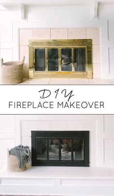 fireplace makeover before and after