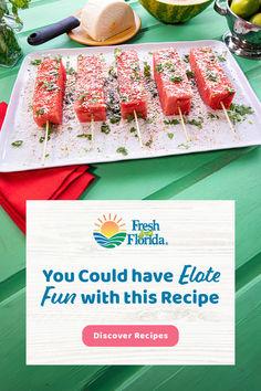 there is a sign on the table that says you could have flate fun with this recipe