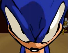 an animated image of sonic the hedgehog with his eyes wide open and mouth wide