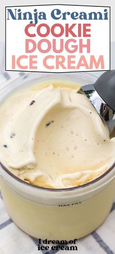 an ice cream in a bowl with a spoon