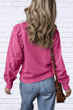 Embrace Effortless Style with Our Eyelet Round Neck Long Sleeve Sweatshirt! Add a touch of elegance to your casual wardrobe with the Eyelet Round Neck Long Sleeve Sweatshirt. This stylish sweatshirt features delicate eyelet detailing that enhances its classic design, making it a versatile piece for any occasion. The round neck and long sleeves provide comfort and coverage, ensuring you look chic and feel great all day long. Key Features: Design: Delicate eyelet detailing for a sophisticated touc Kimono Sweater, Long Sleeve Sweatshirt, Dress Pant, Cardigan Coat, Look Chic, Casual Wardrobe, Long Sleeve Sweatshirts, Dress Accessories, Effortless Style