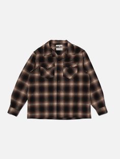 Vincent Shadow Check Shirt Brown/Beige Brown Spread Collar Shirt For Winter, Classic Brown Shirt For Winter, Brown Spread Collar Shirt For Fall, Classic Brown Flannel Shirt For Winter, Smooth Transitions, Jeans Store, Jean Crafts, Outdoor Shirt, Nudie Jeans