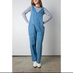 Brand New Nwt Vestique - Denim Jumpsuit/Overalls W/ Adjustable Straps And Pockets (Size Medium) Jumpsuit Overalls, Denim Jumpsuit, Pocket Size, Pant Jumpsuit, Jumpsuit Romper, Adjustable Straps, Overalls, Color Blue, Pants For Women