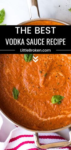 the best vodka sauce recipe for any type of drink that tastes just as good as it looks