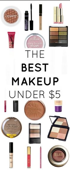 Great makeup doesn't have to cost a fortune. This post shares the BEST drugstore makeup products, and they're all under $5! | by @ashleynicholas at ashleybrookenicholas.com Dollar Makeup, Drugstore Makeup Products, Drugstore Products, Great Makeup, Best Drugstore Makeup, 5 Dollars, Ashley Brooke, Cheap Makeup, The Best Makeup