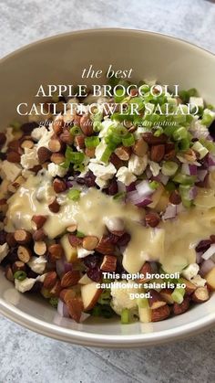 the best apple broccoli cauliflower salad recipe