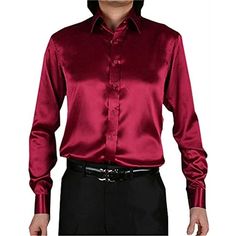 Season:Spring, Fall, Winter, Summer; Fabric:Cotton,Cotton Blend; Sleeve Length:Long Sleeve; Look After Me:Machine wash,Washable; Gender:Men's; Style:Comfortable,Smart Casual,Shiny,Fashion,Luxury; Elasticity:Micro-elastic; Tops Type:Dress Shirt,Prom Shirt,Button Up Shirt,Collared Shirt,Satin Shirt; Occasion:Party,Back to Office,Weekend,Daily,Wedding,Beach; Age Group:Adults'; Fit Type:Regular Fit; Pattern:Plain; Design:Button-Down; Neckline:Turndown; Front page:FF; Listing Date:06/21/2022; Bust:; Red Satin Shirt, Satin Shirt Men, Wedding Party Outfits, Silky Shirt, Satin Shirt, Mens Button Up, Mens Luxury, Plus Size Wedding, Fashion Mens