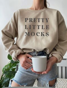 Beige Relaxed Fit Sweater With Letter Print, Beige Cotton Sweater With Letter Print, Beige Cotton Sweatshirt With Letter Print, Victoria Lynn, Plant List, Plant Lady, Font Styles, Autumn Fall, Mock Up