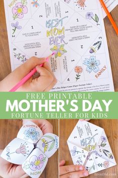 the mother's day fortune teller for kids to play with