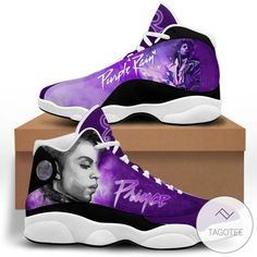 Product Infomation product_nameThis is Shoes Air Jordan 13 Custom Print On DemandStyle Air Jordan 13Upper skin can print patternsHidden laces perforated webbing morder beautiful and firmShoes Prince Shoes, Purple Rain Prince, Air Jordan Retro 13, Custom Jordans, Prince Purple Rain, Pretty Bike, Purple Sneakers, Nike Shoes Air Max