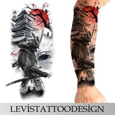 Japanese Forearm Tattoo, Tattoos Arm Mann, Blitz Tattoo, Japanese Warrior Tattoo, Samurai Tattoo Sleeve, Samurai Warrior Tattoo, Trash Polka Tattoo Designs, Japanese Tattoos For Men, Temple Tattoo