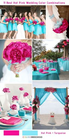 pink and blue wedding color combinations