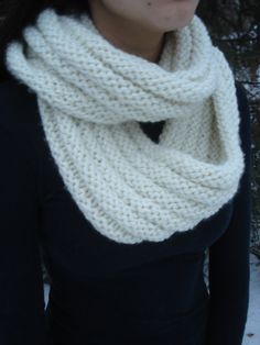 This warm and snuggly infinity scarf is the perfect addition to your winter wardrobe. It is made from 100% acrylic bulky yarn and is machine washable and dryable. This scarf is extremely soft- great for cold days It measures approximately 60 inches around and 8 inches wide (15 inches when stretched flat).   This item is ready to ship.  This makes a great gift!   **When I care enough, I make it myself** Bulky Yarn, I Care, Infinity Scarf, Winter Wardrobe, Cold Day, Scarf Wrap, Knitted Scarf, Scarf Accessory, Great Gifts