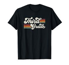 PRICES MAY VARY. Team Third Grade Teacher shirt. Great for teachers and students to wear on the first or last day of school. Back to school gift for boys and girls. Perfect for the whole third grade team, tribe or squad. Retro style, vintage distressed design. Back to School shirt for 3rd grade teachers and students. Also makes a cute gift for teacher appreciation week. Great for the first 100 days of school, field day or any school event or party. Click our brand name for more design options. L Third Grade Teacher Shirts, School Field, Teacher Back To School, Third Grade Teacher, School Event, School Teacher Gifts, Eighth Grade, Back To School Gift, Gift For Boys