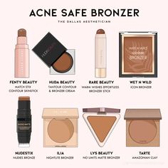 Makeup For Acne, Different Types Of Makeup, Acne Safe Makeup, Safe Makeup, Acne Makeup, Makeup Order, Makeup Bag Essentials, Makeup For Black Skin, Makeup Help