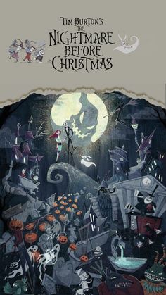 the poster for tim burton's nightmare before christmas