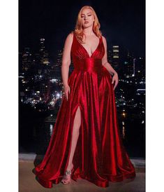 Cinderella Divine Plus Size Red Satin Prom Dress Dark Red Prom Dress Plus Size, Red Award Show Dress, Red Birthday Dress Plus Size, Plus Size Blue Dress Formal, Dark Red Dress Long Elegant Classy Ball Gowns, Red Dress Plus Size Classy, Red Ball Gown Prom Dress, Evening Gowns For Plus Size Women, Gala Dresses Plus Size