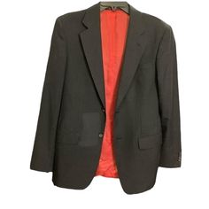 Upgrade Your Style With Nwot Carolina Herrera Sport Coat - 38m Elevate Your Wardrobe With This Modern And Sophisticated Charcoal Grey Blazer From Carolina Herrera. Featuring A Vibrant Deep Orange Lining, It Adds A Pop Of Color To Any Outfit While Exuding Luxury And Quality. Perfect For Both Professional And Casual Occasions. - Versatile And Stylish - Made With High-Quality Materials - Perfect Fit For Size 38r Or Medium - Modern And Sophisticated Design - Single Breasted - Lined In Salmon Orange - Charcoal Gray Has An Olive Tinge - Dark Salmon Lining - Euc - Armpit To Armpit 19.5 Inches - Back Length From Nape Of Neck Measures 30 Inches - Excellent Shape Without Rips, Stains Or Te Luxury Fitted Professional Sport Coat, Luxury Designer Single Breasted Suits, Luxury Gray Single Breasted Suits, Luxury Casual Gray Sport Coat, Luxury Gray Single Breasted Sport Coat, Luxury Fitted Gray Sport Coat, Salmon Orange, Ch Carolina Herrera, Nape Of Neck