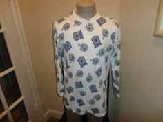 Pre-Owned                    Rare Find - Very Good Condition For Age    - no holes or tears - has some light spots   - White - Cotton  (See Photos)              Vtg 90's Dallas Cowboys White ALL OVER Print  Shorty Pajamas PJ's Fits Women M  Rare              Tag: Size L But Fits Women M   (check measurements)          Pit to Pit: 21.50" Top to bottom: 31.00        Bin 5-Y        5Y - 59        JMP Gender: Women Size: L But Fits Womens M Country/Region of Manufacture: Unknown Pre & Post Season: Regular Season Product: Shortie Pajamas Color: White Team: Dallas Cowboys Brand: Team NFL Light Spots, Fits Women, Night Shirt, Dallas Cowboys, All Over Print, White Cotton, Dallas, Nfl, Cowboy