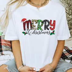 Our handmade Merry Christmas t-shirts are crafted from the highest quality materials for an ultra-soft and comfortable wear. Our trendy Merry Christmas shirts ship the same or next business day and are printed using an eco friendly water based ink that is not only safe for you but also safe for the environment! 💖  Bold and Bloom Co. offers trendy items for any occasion! Our shirts are crafted from the highest quality materials for ultra-soft and comfortable wear. Most importantly, all of our items are printed using the most advanced apparel printer to ensure vibrant colors and detailed graphics.  📝 PRODUCT DETAILS  - The sleeves are rolled up for display purposes only. -Here's what it says for the materials Materials:  Unisex Short Sleeve fabric:  white, black, natural tshirts are all 10 Merry And Bright Christmas, Womens Christmas Shirts, Womens Christmas, Comfort Colors Tshirt, Christmas T Shirts, Christmas Tshirt, Bright Christmas, Merry Christmas Shirts, Sweater Gift