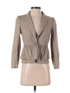 Ann Taylor LOFT Blazer Size: 0 Jackets & Outerwear - used. 51% COTTON, 46% NYLON, 3% SPANDEX | Ann Taylor LOFT Blazer Jacket: Gray Jackets & Outerwear - Size 0 Gray Blazer, Grey Blazer, Ann Taylor Loft, Gray Jacket, Outerwear Jackets, Ann Taylor, Blazer Jacket, Loft, Jackets For Women