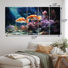 Bring contemporary style to your home with this metal wall art. Available in several size, this Aquariums Marine Wonders IX Metal Artwork makes it the focal point of any room or office. Beach Wall Decor, Wall Decor Set, Metal Art Prints, Art Print Set, Metal Artwork, Aquariums, Online Art Store, Metal Wall Decor, Art Sur Toile