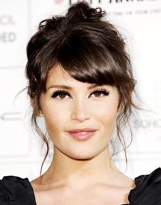 Bun With Bangs, Messy Hair Updo, Romantic Hairstyles, Hair Styles 2014, Celebrity Makeup, Hair Photo, Vintage Hairstyles