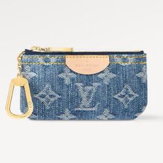 Will Update Pics Authentic Louis Vuitton Denim Key Pouch Brand New Includes Tags, Dust Bag And Box Lv Key Pouch, Louis Vuitton Denim, Box Wrap, Louis Vuitton Blue, Ring Chain, Bottega Veneta Shoulder Bag