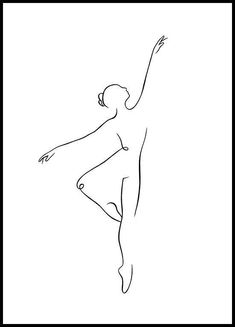 a black and white drawing of a person jumping in the air with their arms outstretched