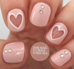 One Nail To Rule Them All valentine #nail #nails #nailart Space Nails, Valentine Nail Art, Pink Nail, Heart Nails, Fabulous Nails, Cute Nail Designs, Pisco, Fancy Nails, Creative Nails