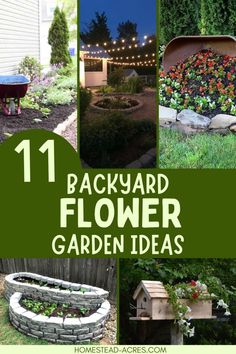 backyard flower garden ideas with text overlay