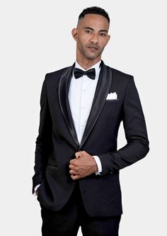 Jacket & pants included. Vest optional. Delivered in just 3 weeks. Free shipping. Covered by our Free Remake Guarantee. Complete the look with Shirts, Ties & Squares. Black Tailored Tuxedo For Wedding, Black Tailored Wedding Tuxedo, Tuxedo Suits For Black-tie Gala Events, Classic Notch Lapel Tuxedo For Formal Occasions, Tuxedo For Black-tie Events And Galas, Classic Notch Lapel Tuxedo For Semi-formal Occasions, Sleek Tailored Tuxedo For Party, Slim Fit Tuxedo Suit For Formal Occasions, Classic Semi-formal Tuxedo With Notch Lapel