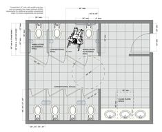 the floor plan for a bathroom is shown