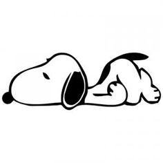 a black and white drawing of a dog laying on the ground with its head down