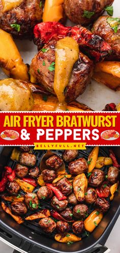 This Air Fryer Bratwurst and Peppers recipe makes a quick and easy lunch or appetizer using just 2 main ingredients, plus some seasonings then served with an irresistible honey-mustard sauce. These brat bites are just so yummy! Recipes With Cheddar Brats, Air Fryer Brats Recipes, Brats In Air Fryer, Air Fryer Bratwurst, Brat Bites, Homestead Recipes, Healthy And Unhealthy Food