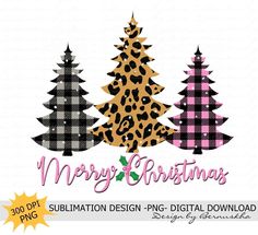 merry christmas tree sublimation design - png digital cut file for cricut