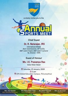 an advertisement for the annual sports meet